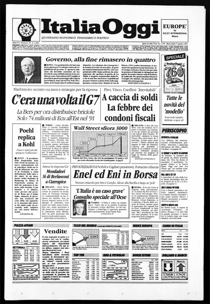 Italia oggi : quotidiano di economia finanza e politica